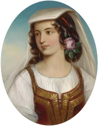 Mädchen in süditalienischer Tracht